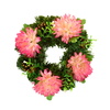 Dušičkový věneček s růžovými chryzantémami Ø20 cm