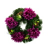 Dušičkový věneček s fialovými chryzantémami Ø20 cm