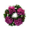 Dušičkový věneček se sv. fialovými chryzantémami Ø20 cm