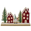 Dřevěné domečky se skřítkem LED 17,5x28 cm