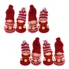Pletené panenky červené 8 cm, 4 ks v krabičce, set 2 ks
