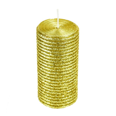 Svíčka se zlatým glitrem 9,5x5 cm