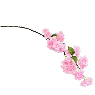 Jarní kvetoucí větev světle růžová 90 cm